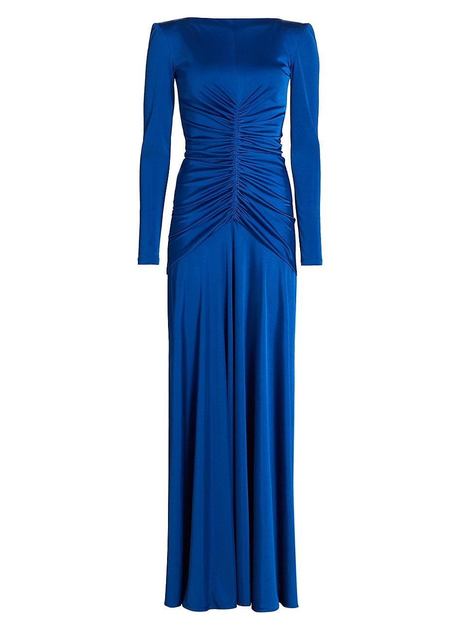 Womens Thea Satin Ruched Gown Product Image