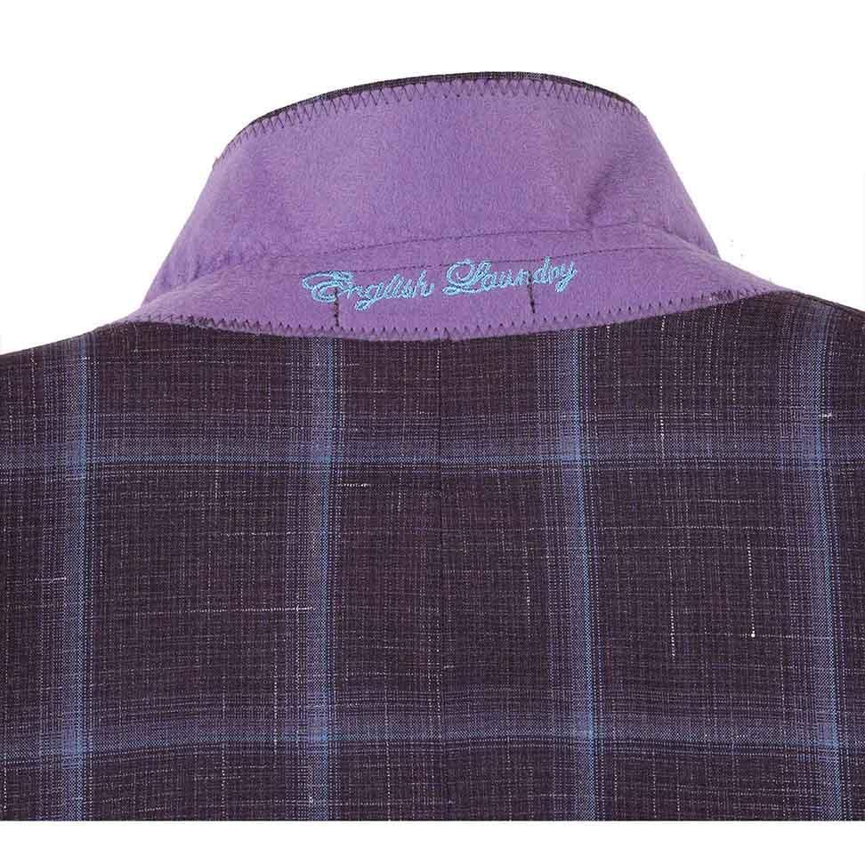 English Laundry 2-Piece Purple Window Pane Check Slim Fit Suit Wool Blend Product Image