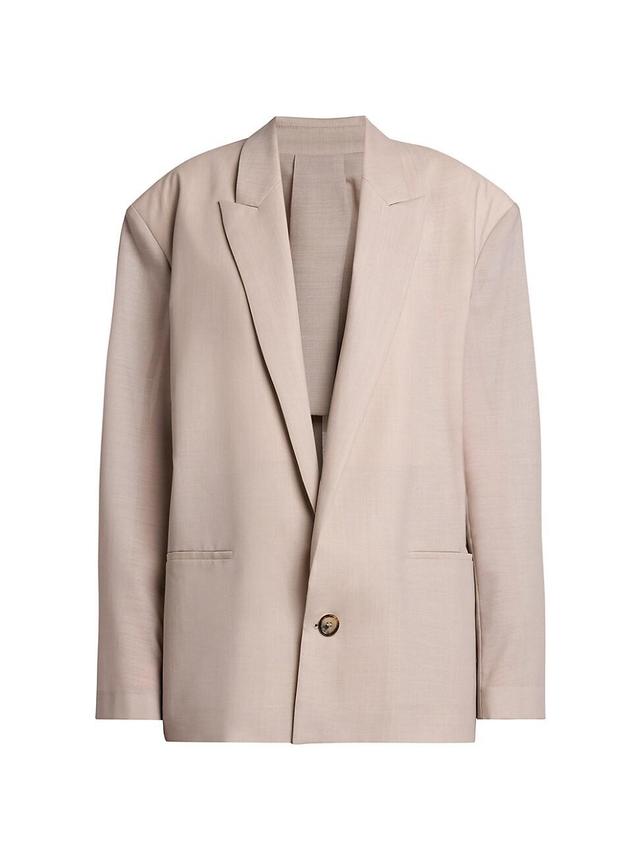 Womens Oversized Wool-Blend Blazer Product Image