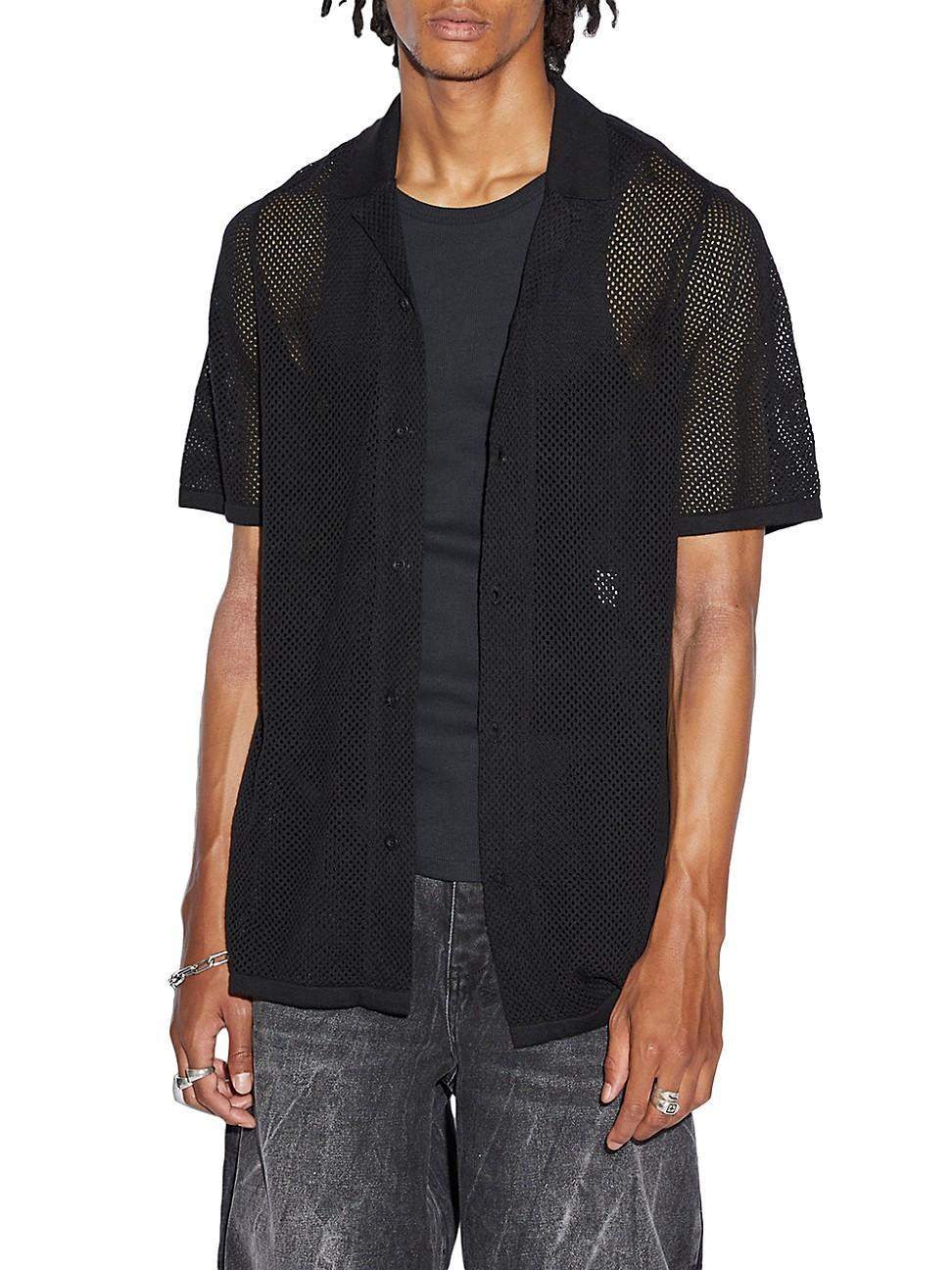 Mens Mesh Knit Resort Shirt Product Image