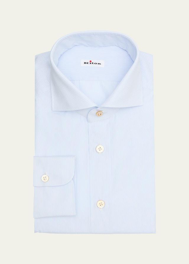 Mens Cotton Micro-Stripe Dress Shirt Product Image