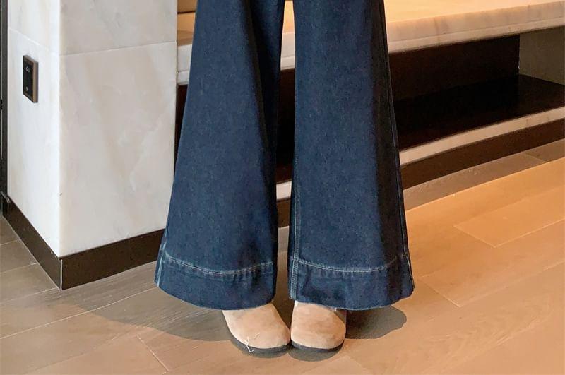 High Rise Washed Wide Leg Jeans Product Image