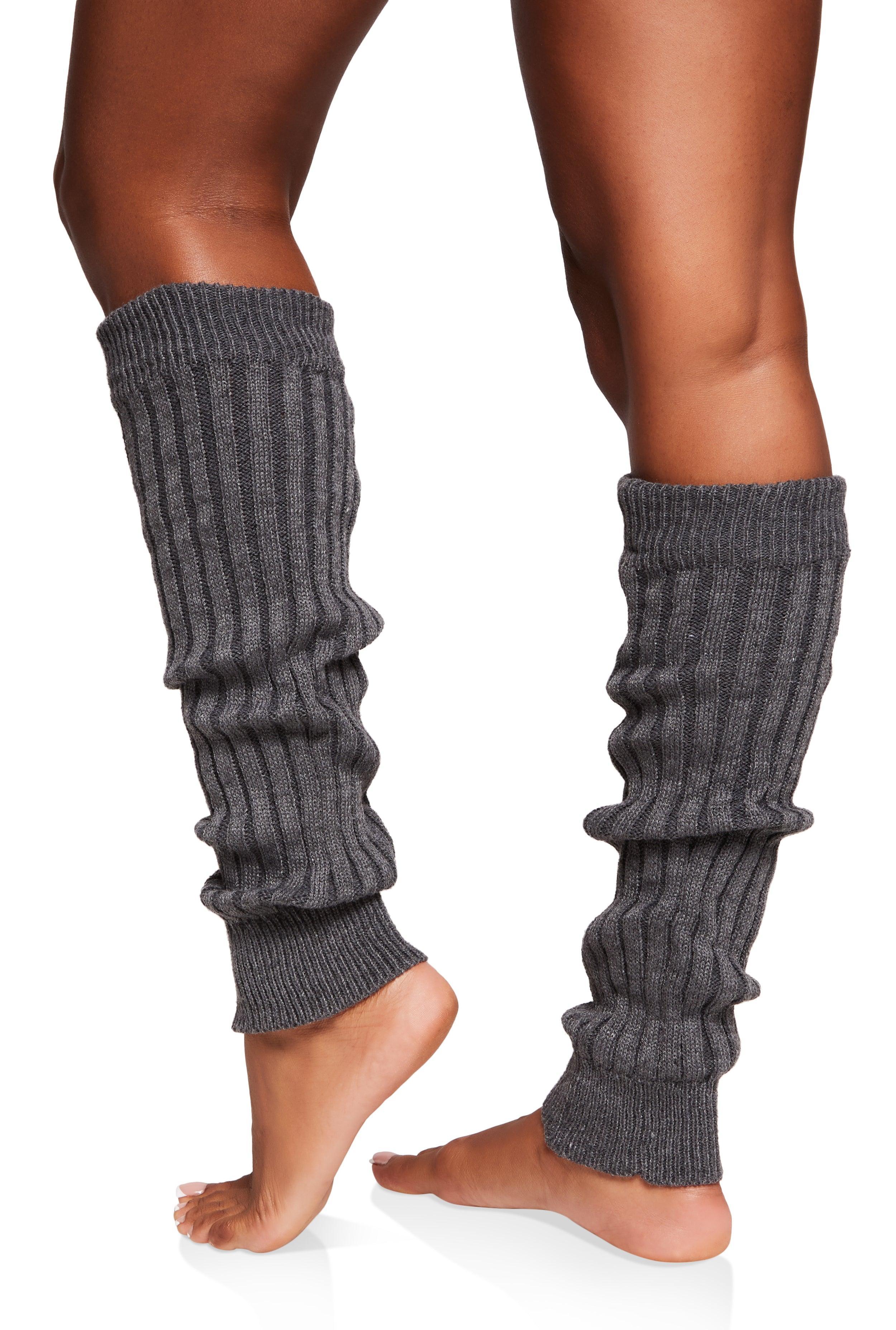 Womens Ribbed Knit Leg Warmers Product Image