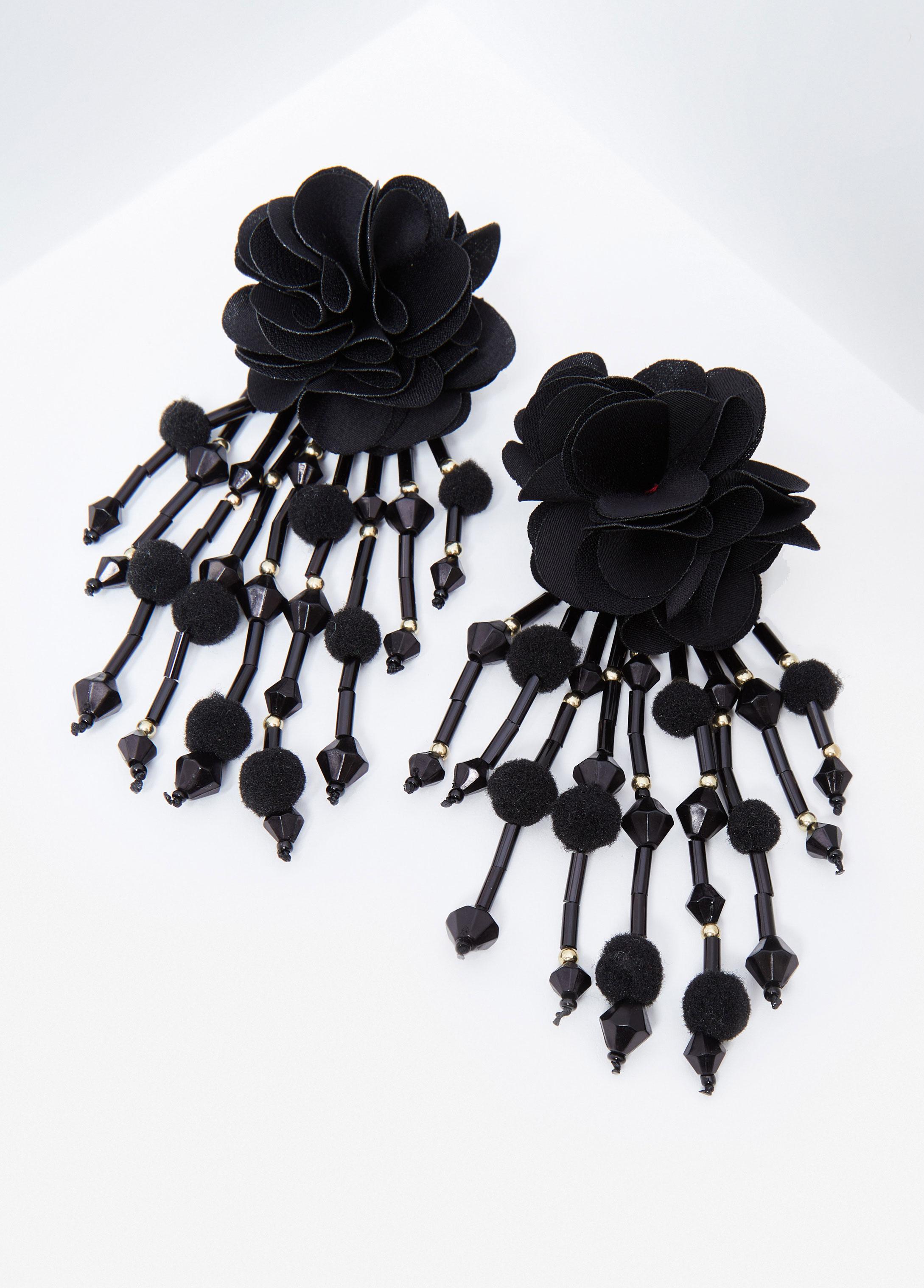 Floral Fringed Drop Earrings Product Image