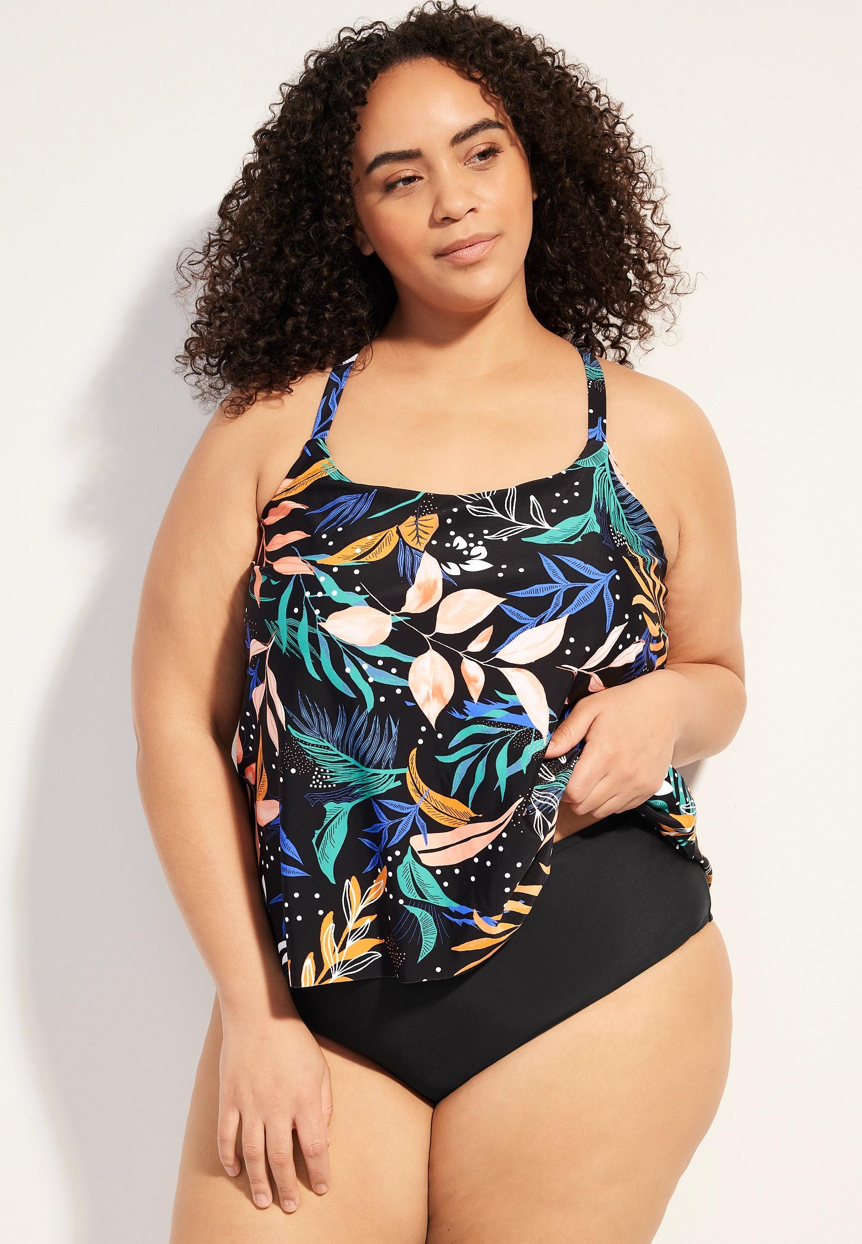 Maurices Plus Size Womens High Waist Bikini Bottom Size 3X Product Image