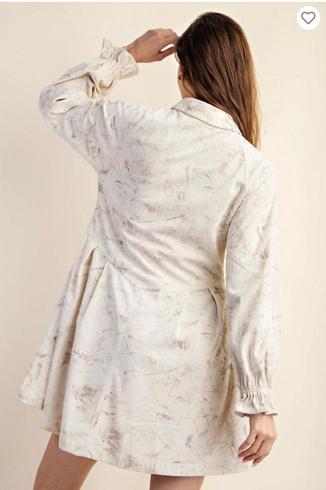 Dress, Cream Button Down Product Image