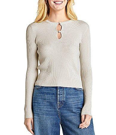 Splendid Peyton Lurex Sweater Sand) Women's Sweater Product Image