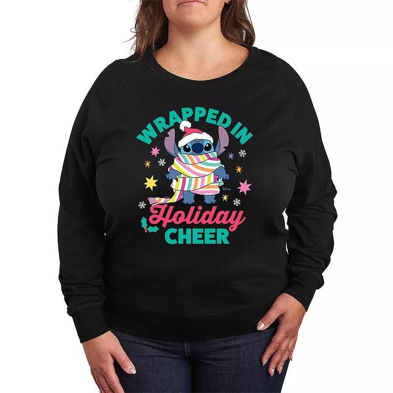 Disneys Lilo & Stitch Plus Size Holiday Cheer Lightweight French Terry Sweatshirt, Womens Product Image