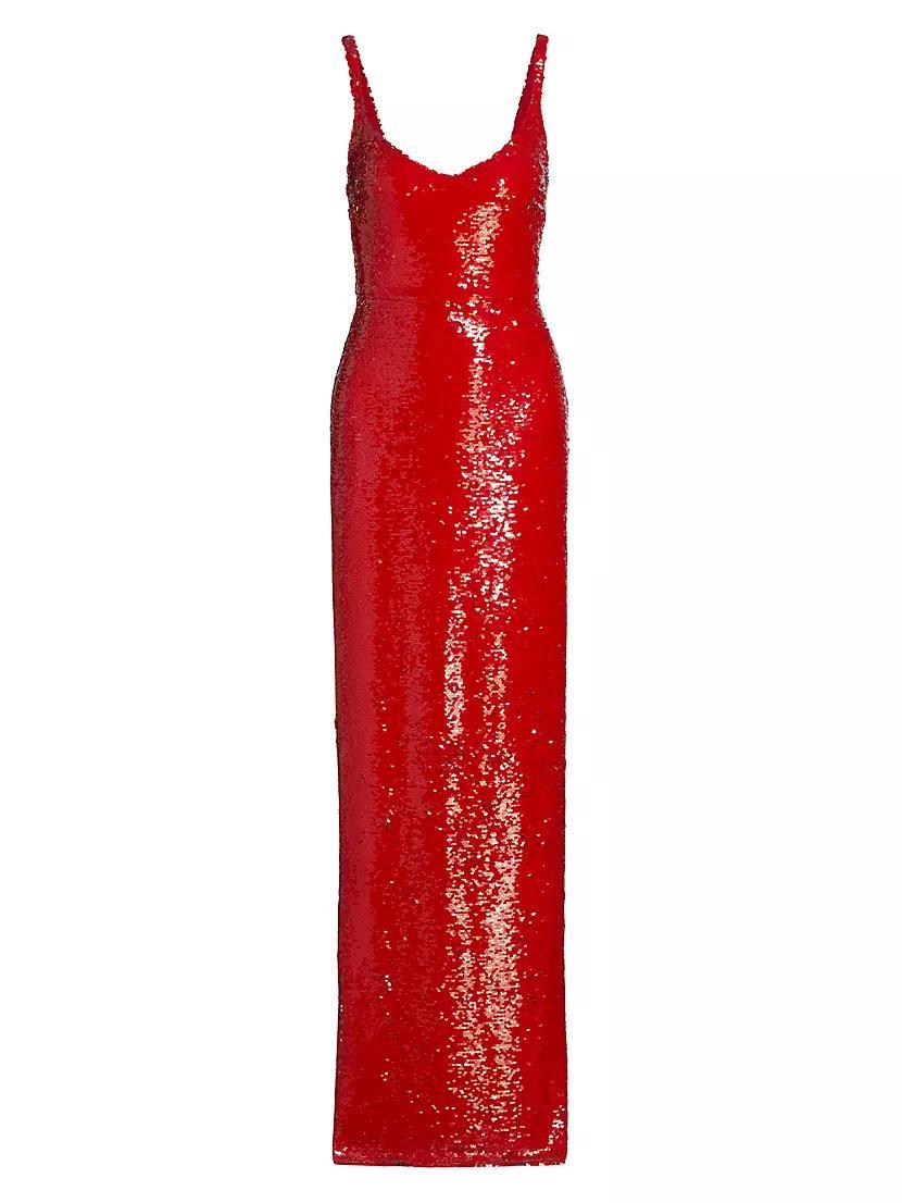 Karma Sequined Sleeveless Maxi Dress Product Image