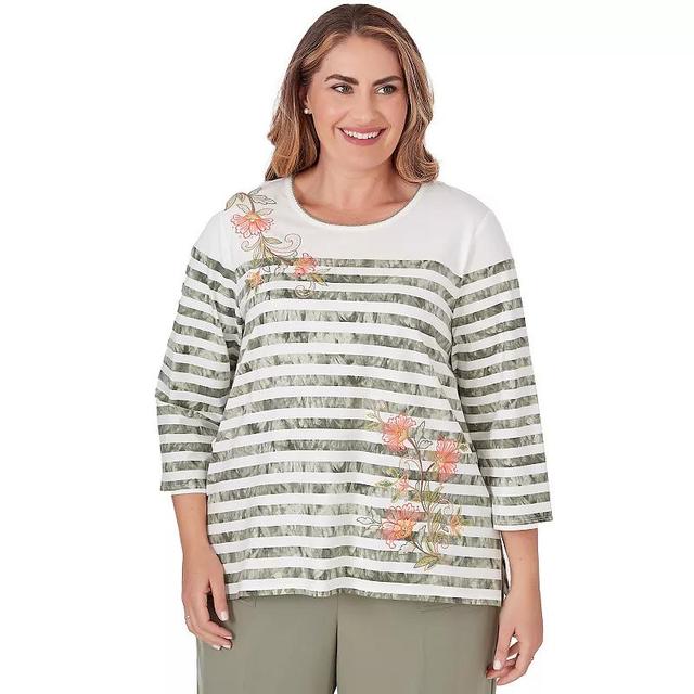 Plus Size Alfred Dunner Tie Dye Embroidery Top, Womens Product Image