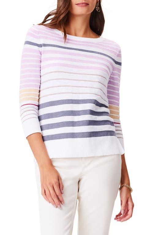 NIC+ZOE Slate Stripe Sweater Multi) Women's Sweater Product Image