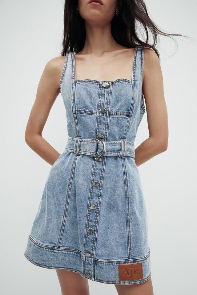 Zariah Denim Mini Dress Product Image