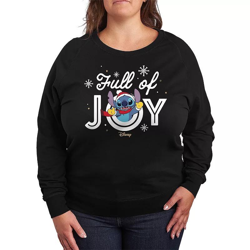 Disneys Lilo & Stitch Plus Size Full Of Joy Lightweight French Terry Sweatshirt, Womens Product Image