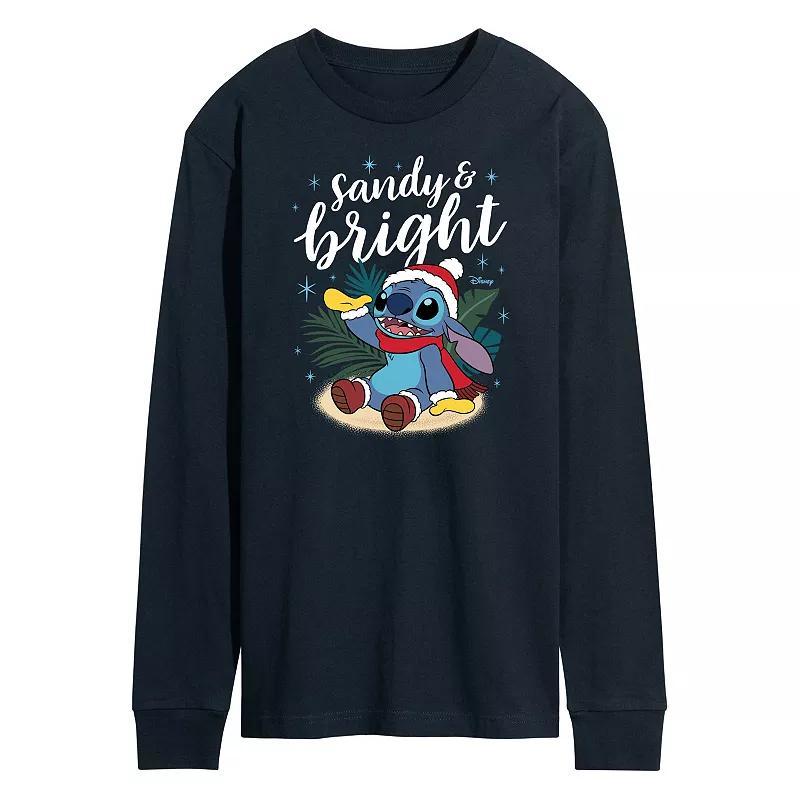 Disneys Lilo & Stitch Sandy And Bright Tee, Mens Blue Product Image