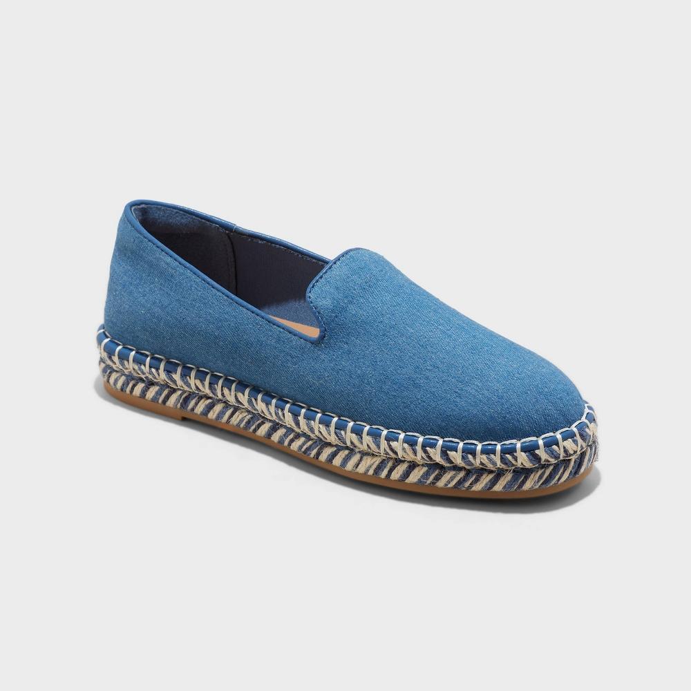 Womens Skipper Espadrille Flats - Universal Thread Blue 8.5 Product Image