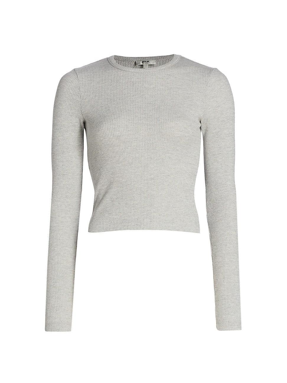 AGOLDE Alma Shrunken Long Sleeve Top Product Image