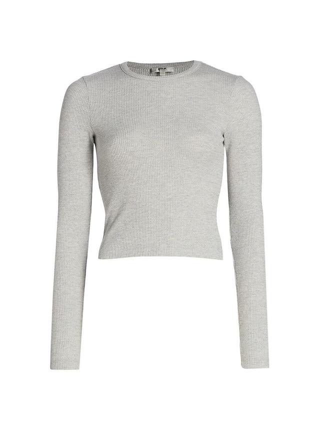 Womens Alma Shrunken Crewneck Sweater Product Image