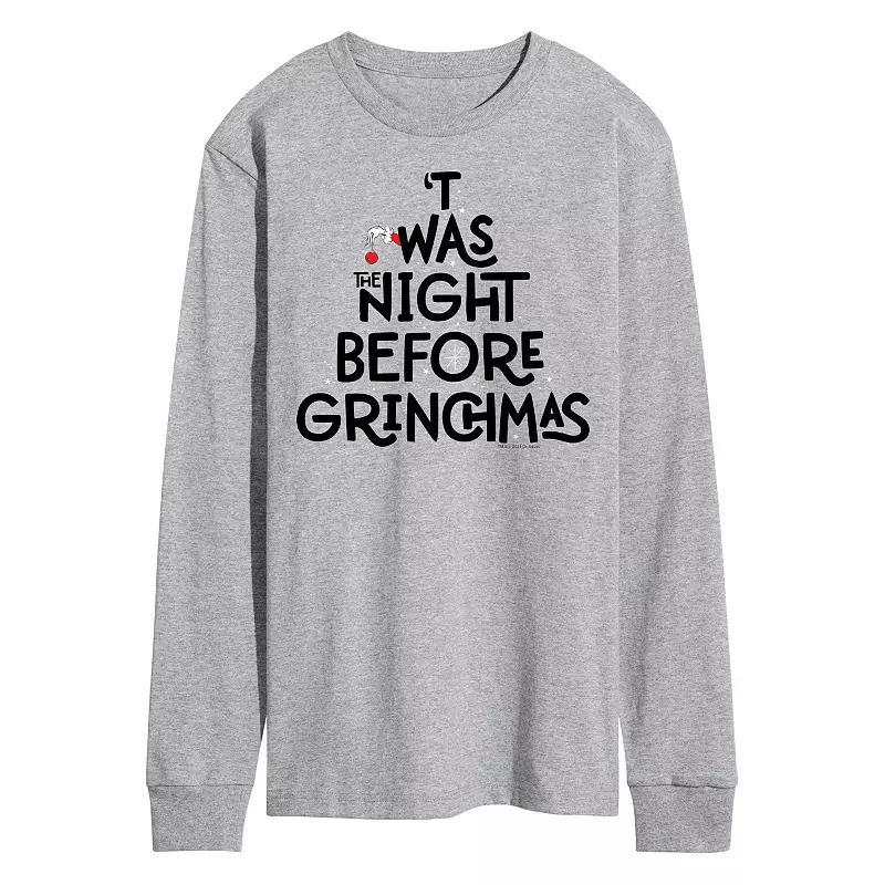 Mens Dr. Seuss Grinch Night Before Grinchmas Long Sleeve Tee Product Image