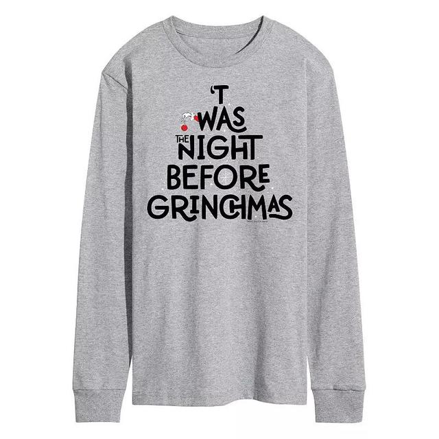 Mens Dr. Seuss Grinch Night Before Grinchmas Long Sleeve Tee Product Image