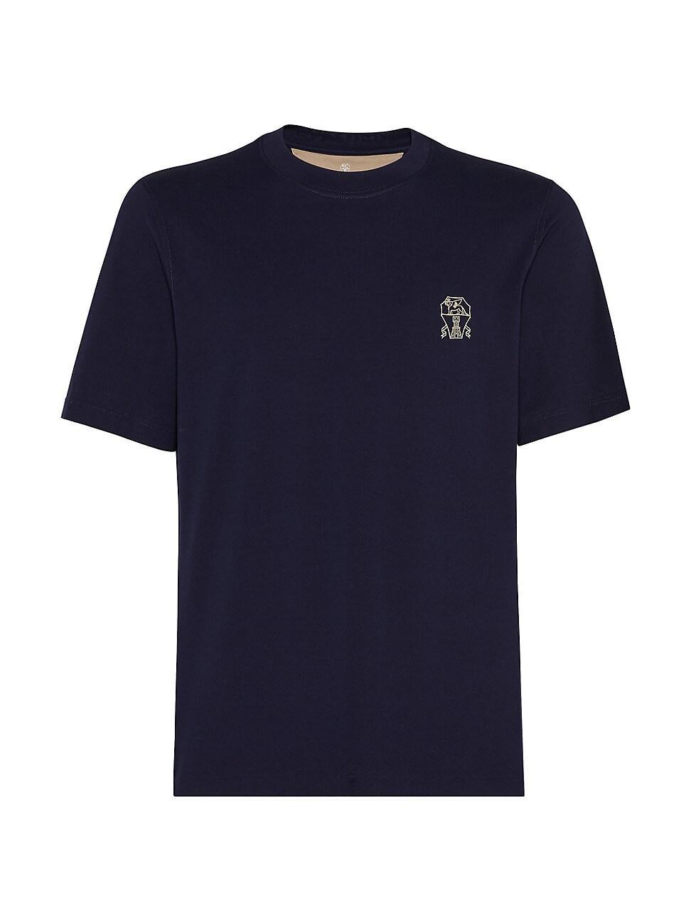 Mens Cotton Jersey T-Shirt With Printed Logo Product Image