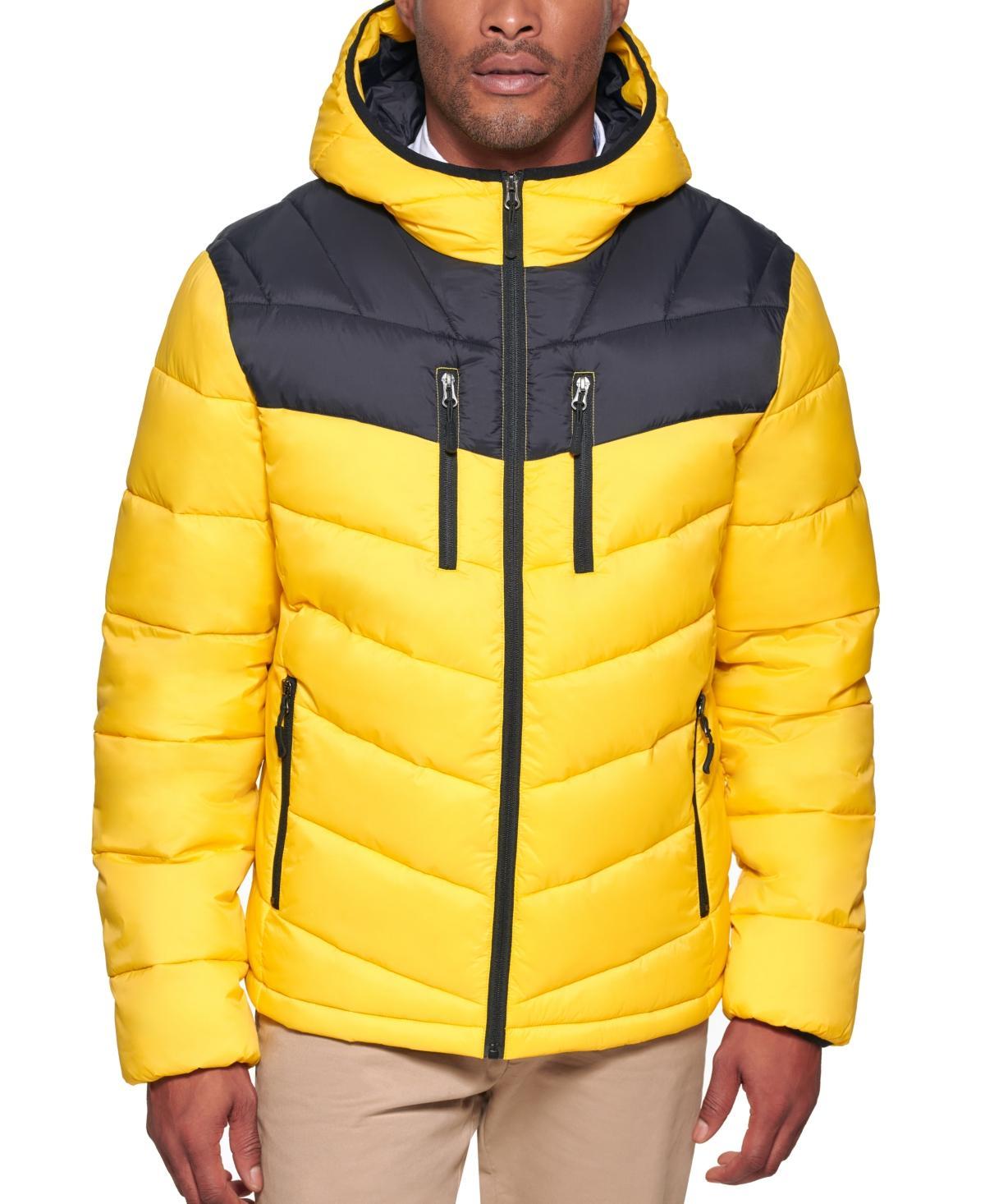 Club Room Mens Chevron Quilted Hooded Puffer Jacket, Created for Macys Product Image