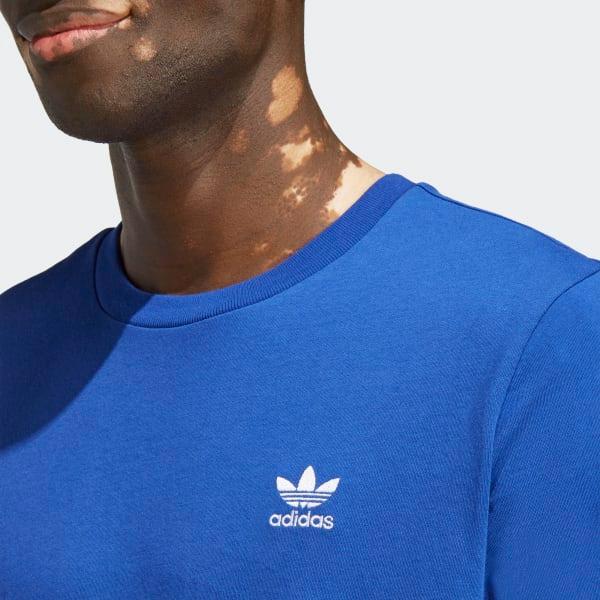 adidas Trefoil Essentials Tee Semi Lucid Blue XL Mens Product Image