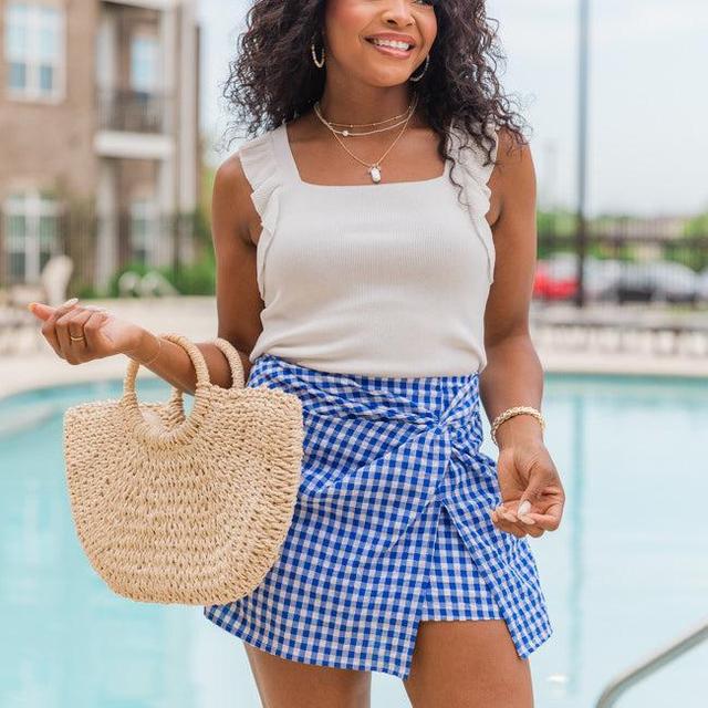 Summertime Muse Ivory Ruffle Sleeve Sweater Tank Product Image