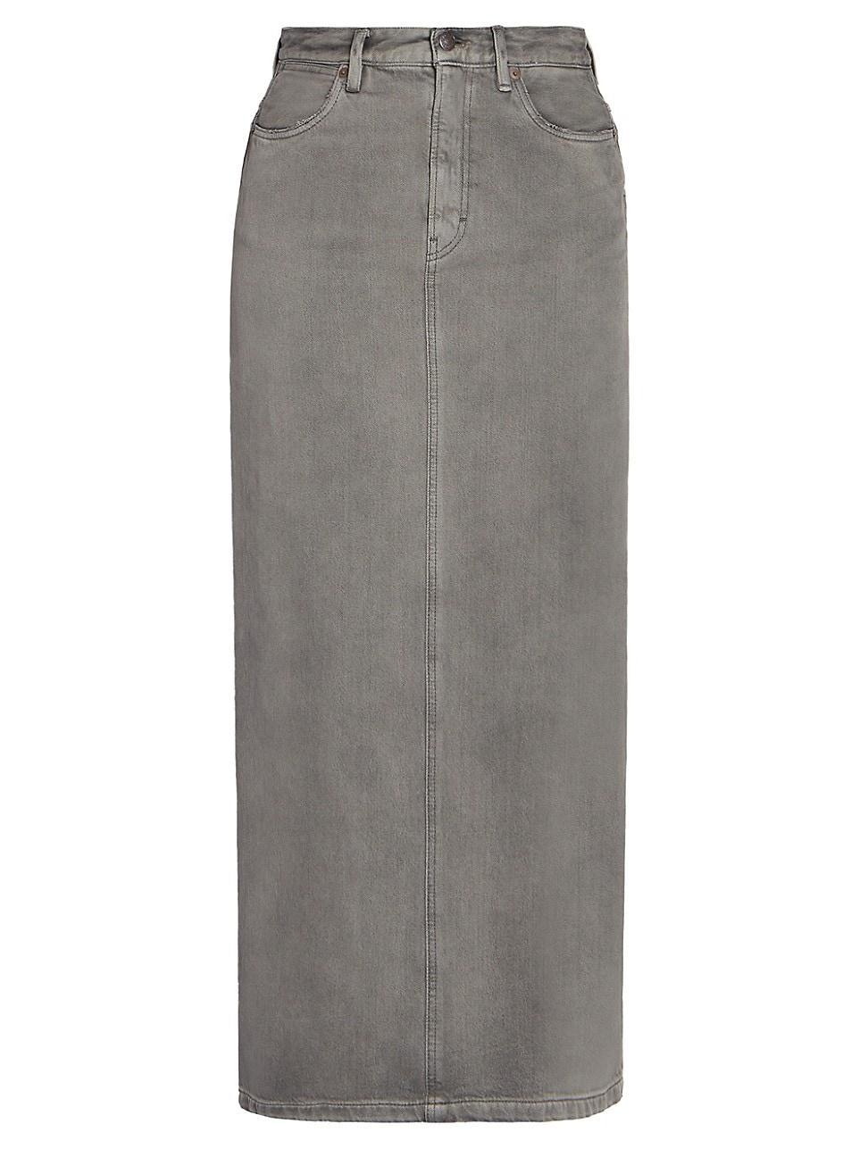 Womens Philo Saxon Denim Maxi Skirt Product Image