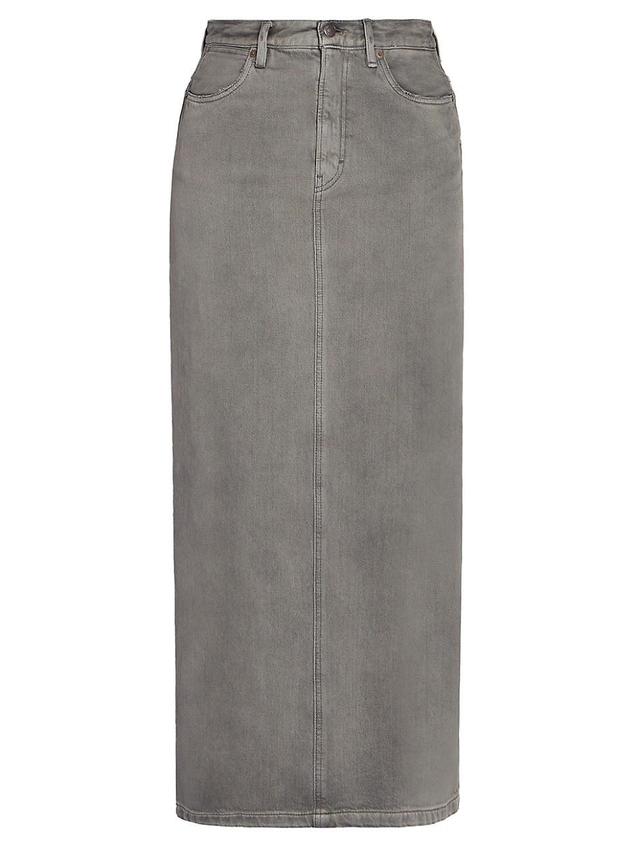 Womens Philo Saxon Denim Maxi Skirt Product Image