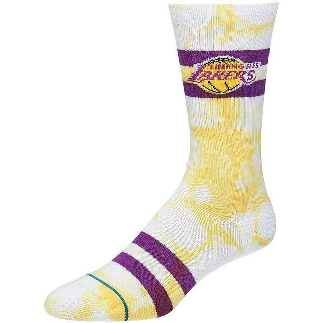 Mens Stance Los Angeles Lakers Tie-Dye Crew Socks Product Image