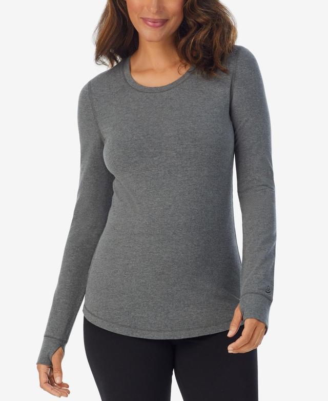 Cuddl Duds Womens Cottonwear Scoop-Neck Thumbhole Top Product Image