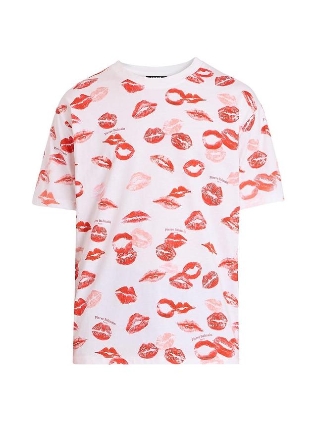 Mens Kiss Print T-Shirt Product Image