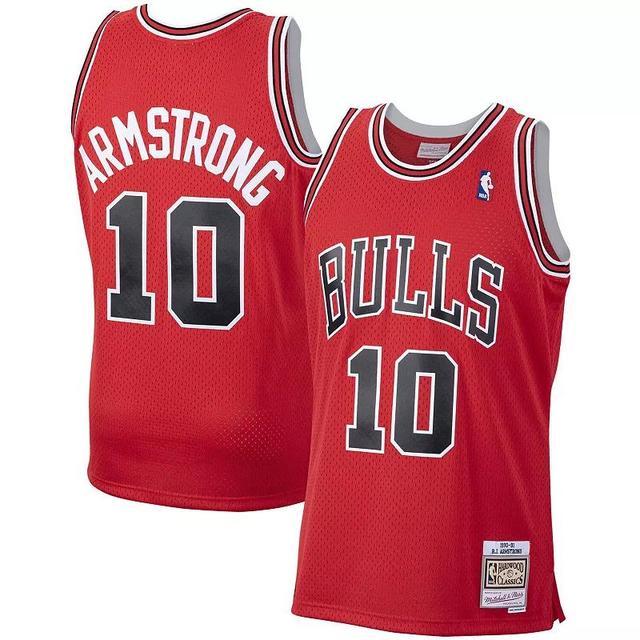 Mens Mitchell & Ness B.J. Armstrong Scarlet Chicago Bulls 2001/02 Hardwood Classics Swingman Jersey Product Image