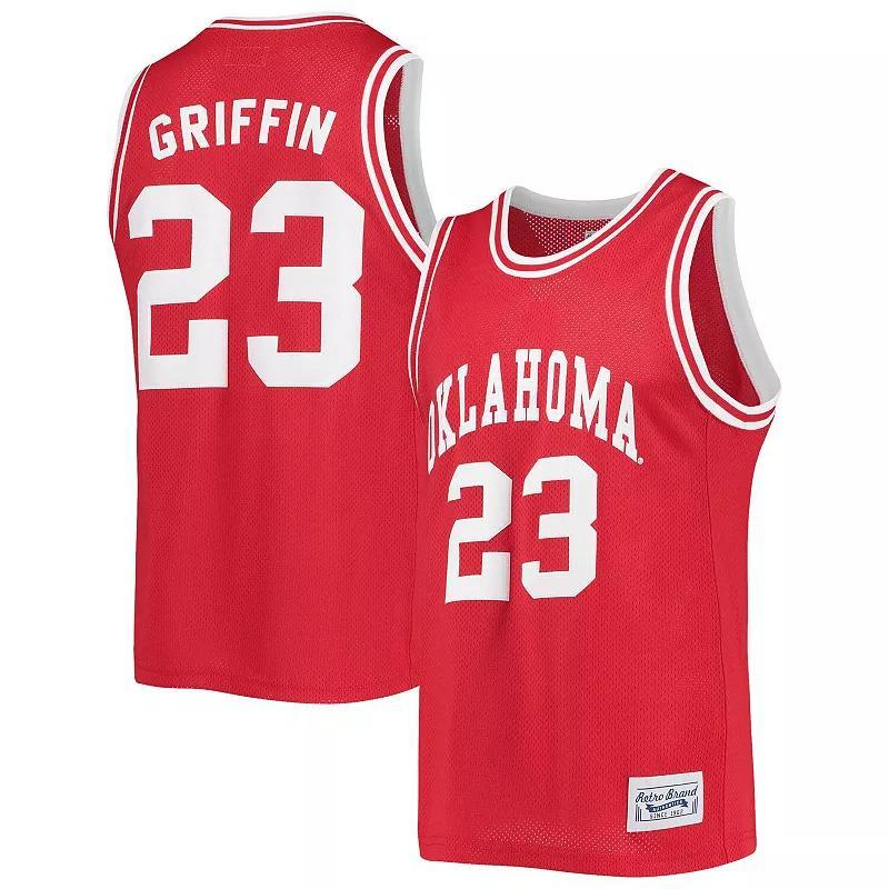 Mens Original Retro Brand Blake Griffin Crimson Oklahoma Sooners Commemorative Classic Basketball Jersey Product Image