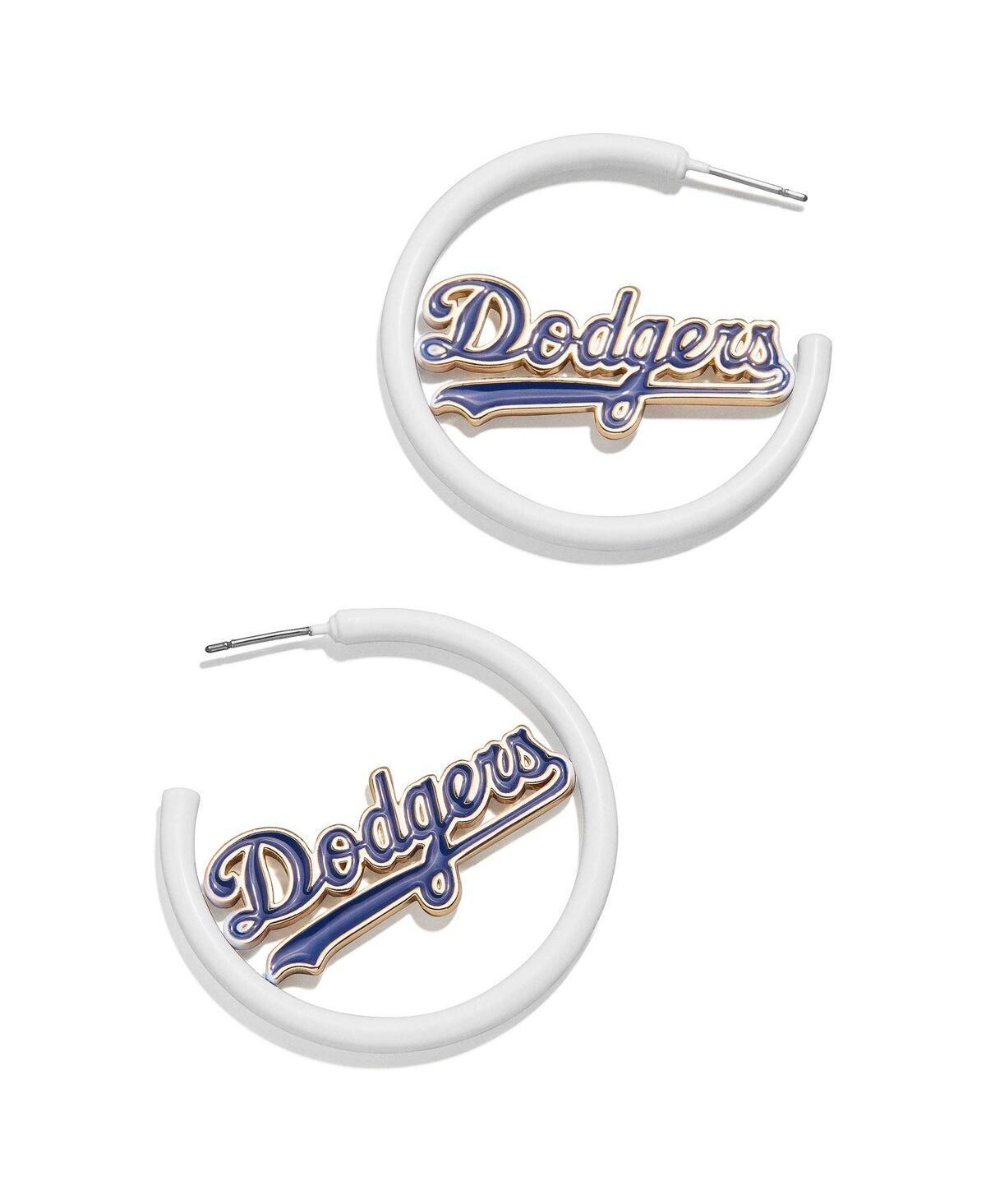 Womens Baublebar Los Angeles Dodgers Enamel Hoop Earrings Product Image