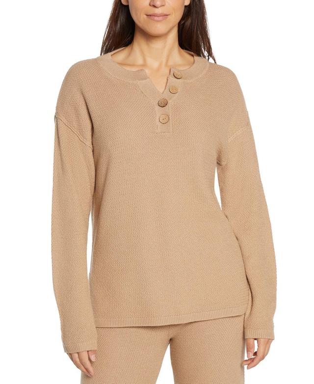 Three Dots Womens Parma Henley Long-Sleeve Top Product Image