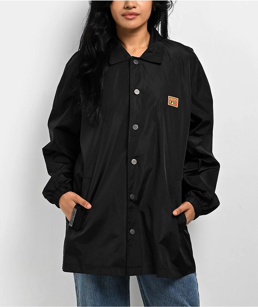 FB County Black Windbreaker Jacket  Product Image