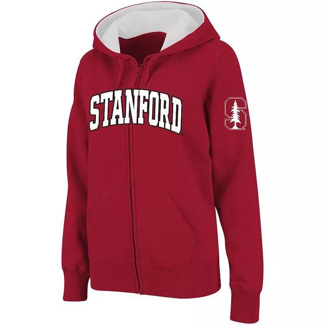 Womens Stadium Athletic Cardinal Stanford Cardinal Arched Name Full-Zip Hoodie Product Image