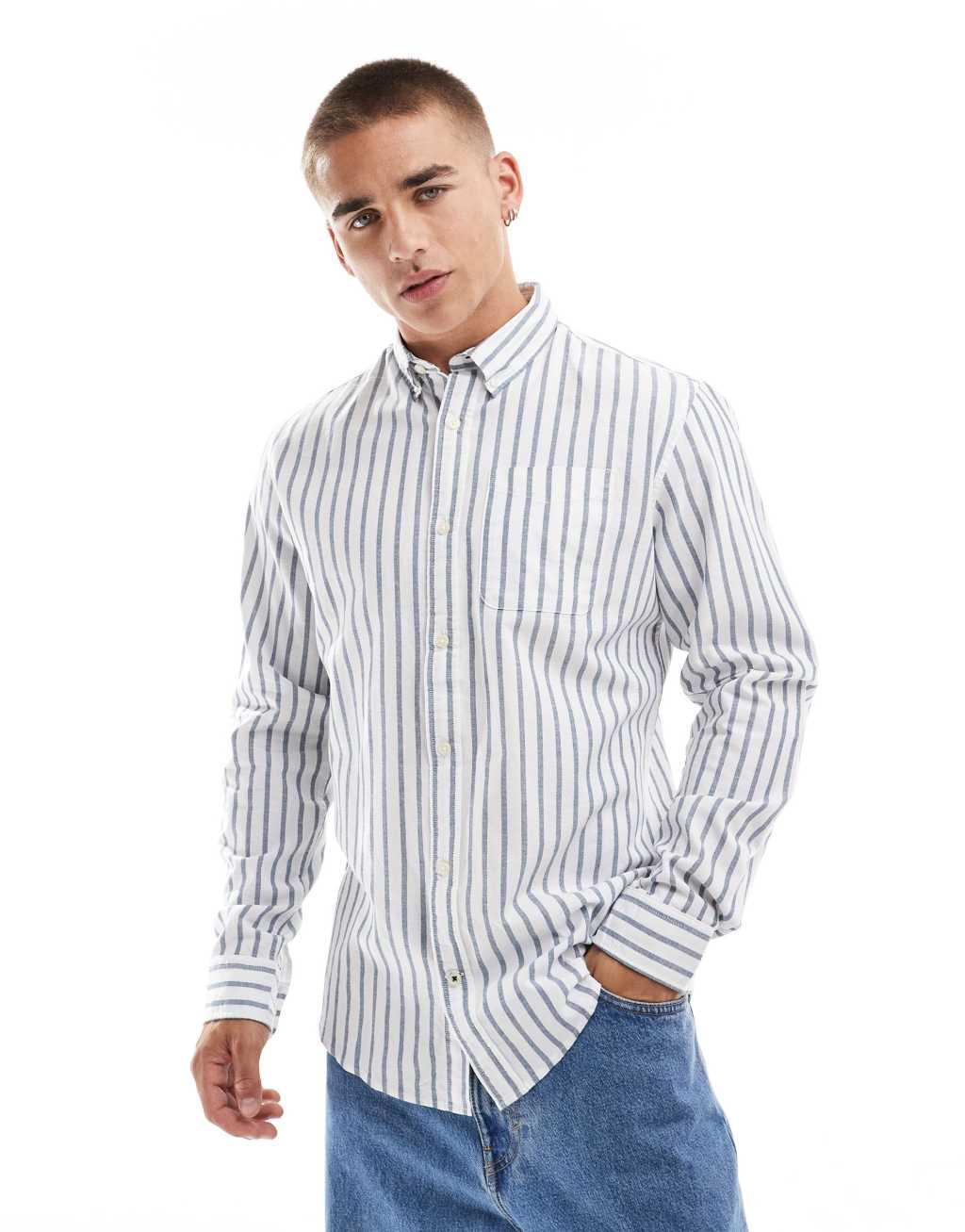 Jack & Jones shirt with blue stripes  Product Image