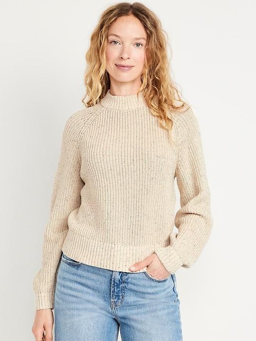 Shaker Stitch Crop Sweater Product Image