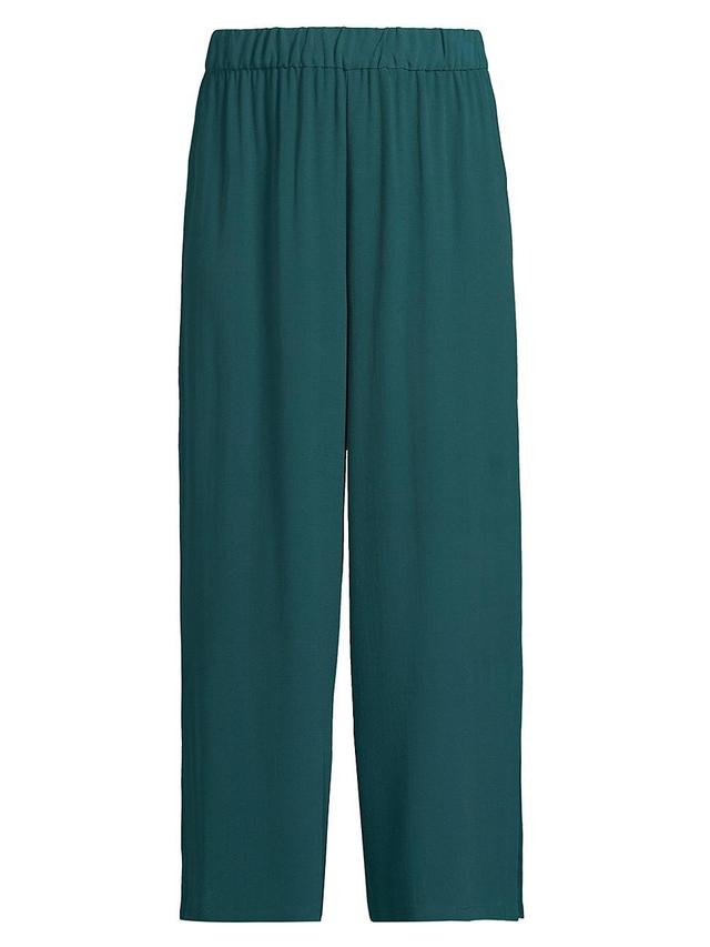 Womens Silk Straight-Leg Pants Product Image