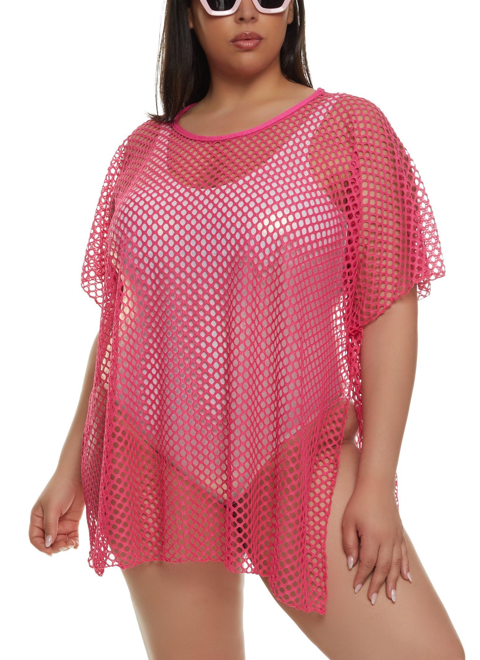 Womens Fishnet Swim Cover Up Product Image