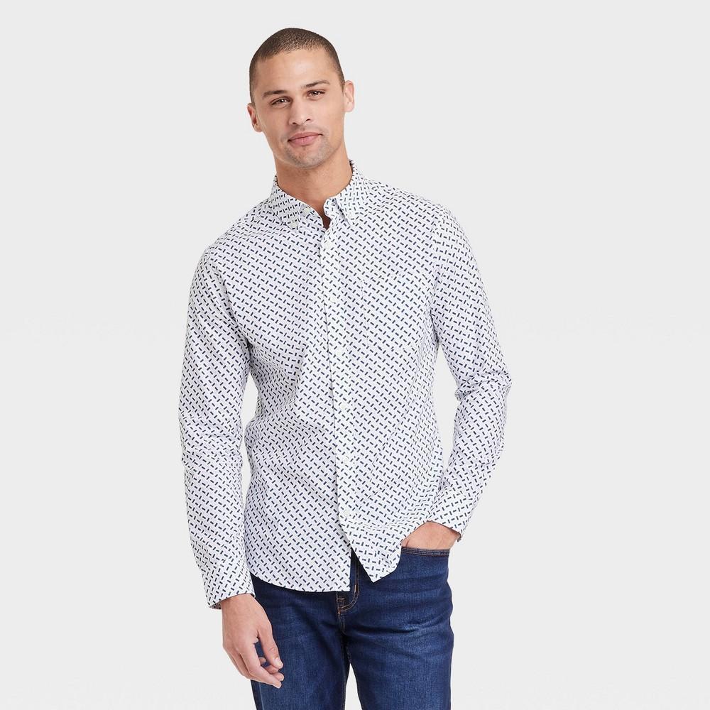 Mens Every Wear Long Sleeve Button-Down Shirt - Goodfellow & Co Royal Blue Product Image