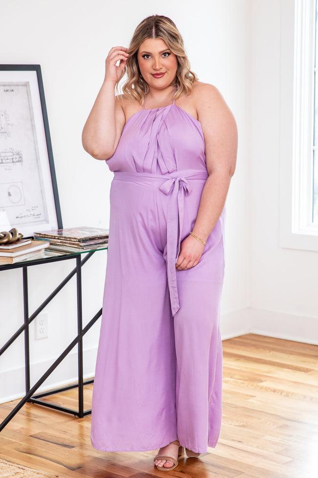 Cater To You Lavender Halter Jumpsuit FINAL SALE Product Image