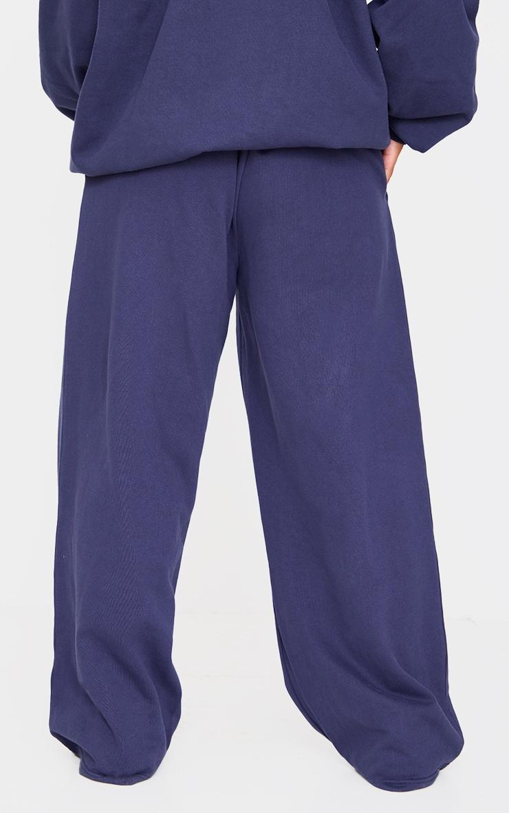 Plus Navy Premium Thin Waistband Straight Leg Sweat Sweatpants Product Image