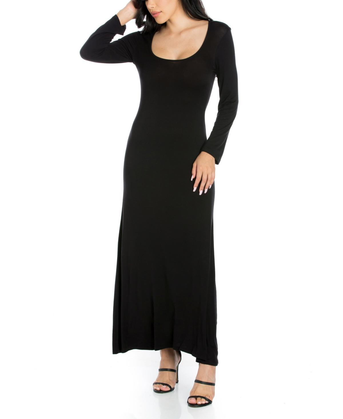 24seven Comfort Apparel Womens Long Sleeve Maxi Dress Product Image