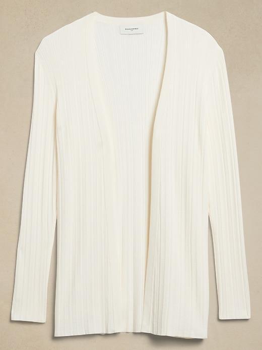 Ribbed Cardigan Sweater Product Image