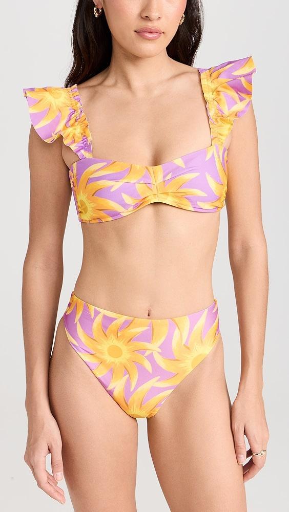 FARM Rio Sunny Side High Waist Bikini Bottoms | Shopbop Product Image