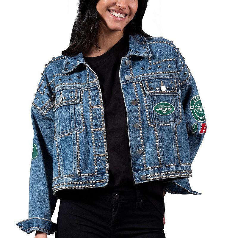 Womens G-III 4Her by Carl Banks New York Jets First Finish Medium Denim Full-Button Jacket Product Image