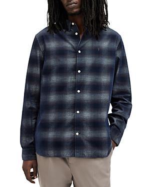 Salinas Checked Ramskull Relaxed Shirt In Marine Blue Product Image